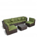 Плетеный модульный диван YR822BG Brown/Green Плетеный модульный диван YR822BG Brown/Green
