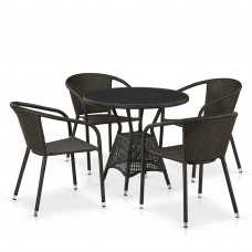 Комплект плетеной мебели T707ANS/Y137C-W53 4Pcs Brown Комплект плетеной мебели T707ANS/Y137C-W53 4Pcs Brown