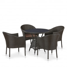 Комплект плетеной мебели T707ANS/Y350-W53 4Pcs Brown Комплект плетеной мебели T707ANS/Y350-W53 4Pcs Brown