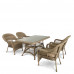 Комплект плетеной мебели T130Bg/Y130Bg-150x90 Beige/Beige 4Pcs Комплект плетеной мебели T130Bg/Y130Bg-150x90 Beige/Beige 4Pcs