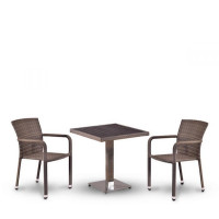 Комплект плетеной мебели T502DG/A2001G-W1289 Pale 2Pcs Комплект плетеной мебели T502DG/A2001G-W1289 Pale 2Pcs