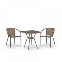 Комплект плетеной мебели T282BNT/Y137C-W56 Light brown 2Pcs. Комплект плетеной мебели T282BNT/Y137C-W56 Light brown 2Pcs.